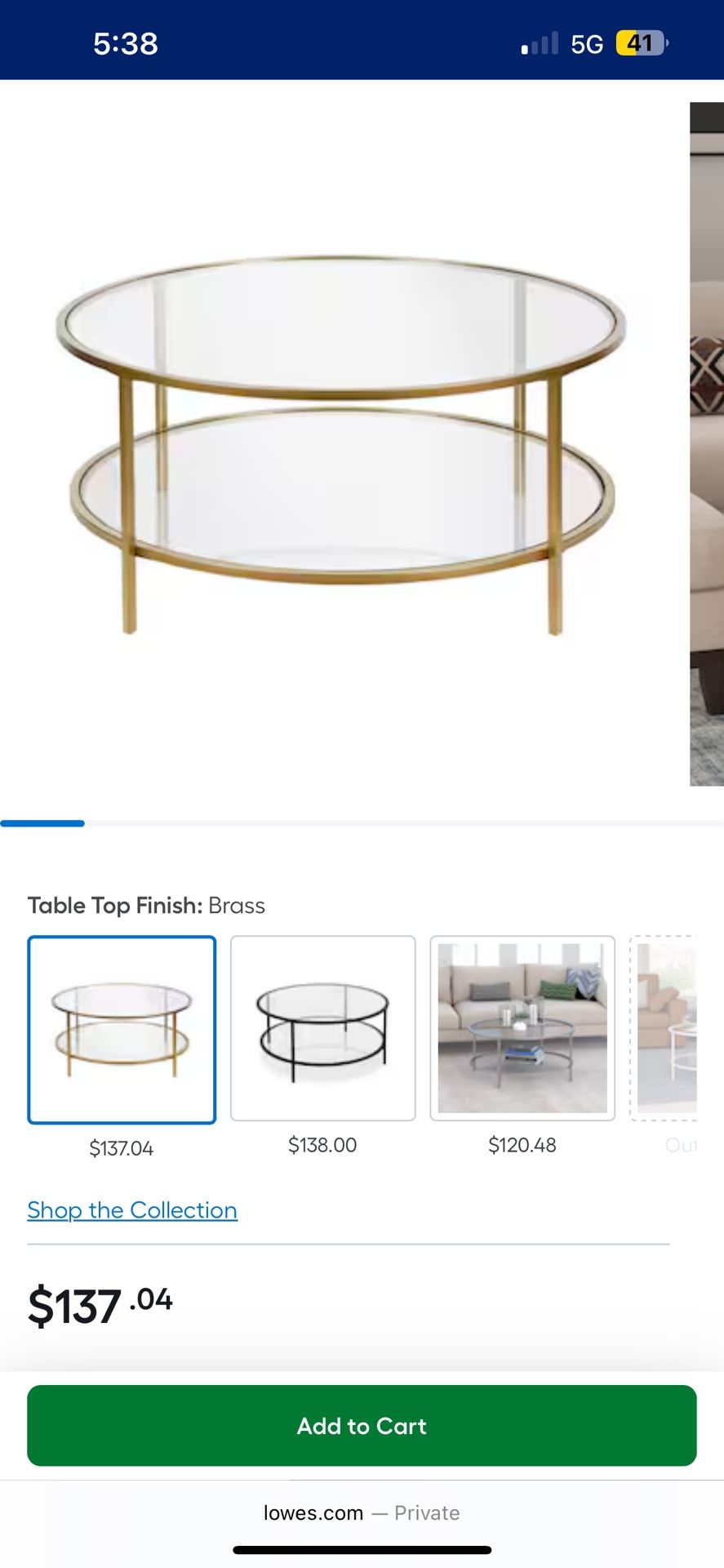 Round Glass Table