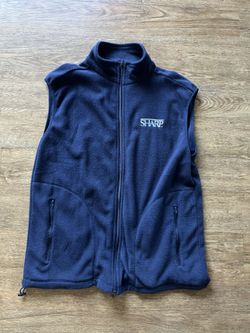Sharp Medical hospital Navy blue fleece vest. Z