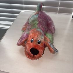 Colorful Tie Dye Puppy Stuffed Animal