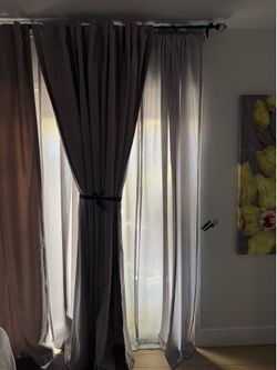 Silver/Platinum Sheer Curtains ( West Elm)
