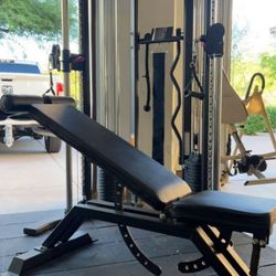 Commercial Grade Adjustable Bench + Foot Catch Assembly