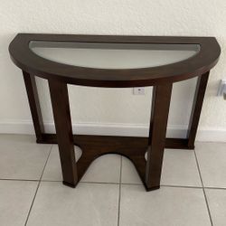 Entrance Table 1/2 Moon Brown Color 