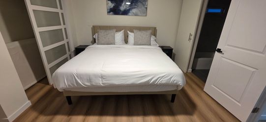 PICK UP ONLY - King Size Bed Mattress & Bed Frame