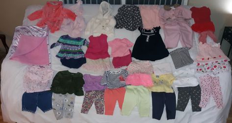 Girl's 6-9 Months - 35 pieces LOT! Clothing Bundle Deal!