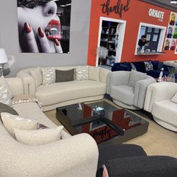 Avila 2 Sofa and 2 Chair Living Room Set / 4-piece
