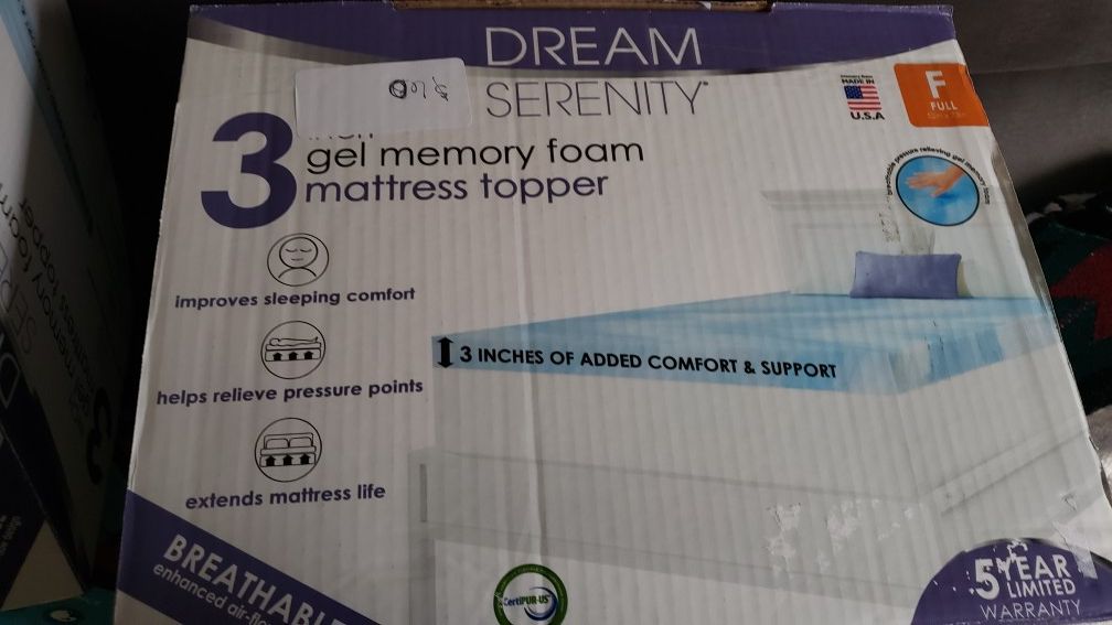 Memory Foam Full Mattress Topper