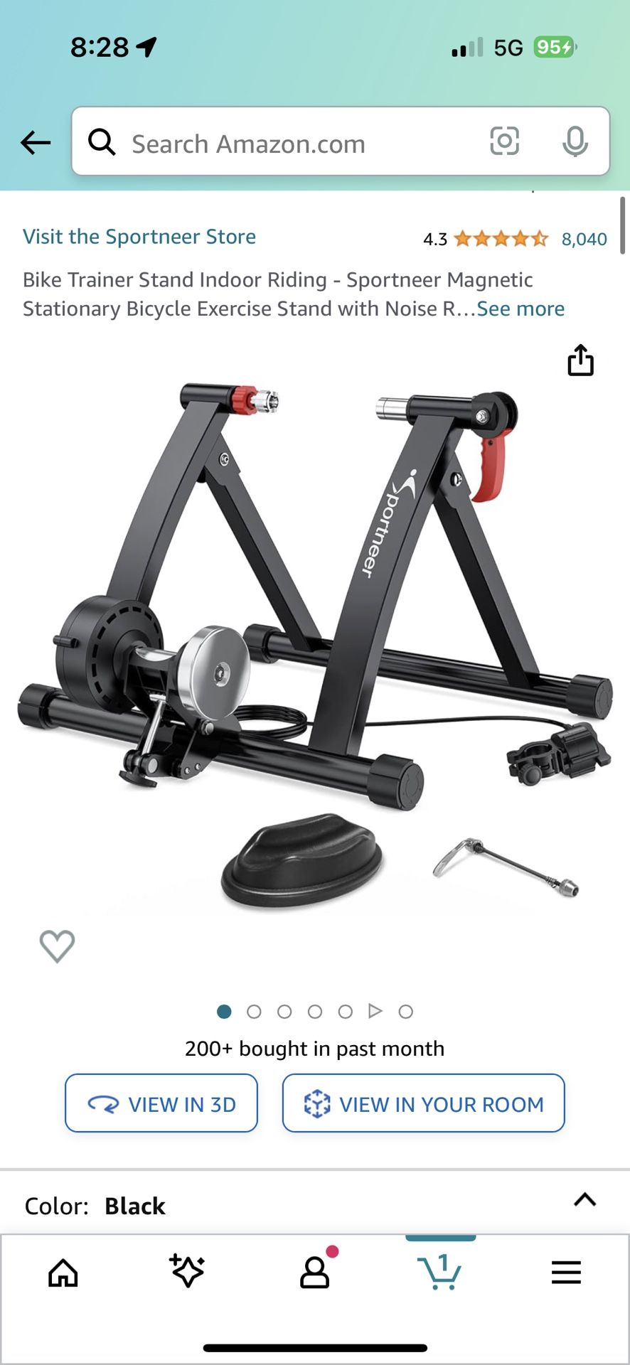 Bike Trainer Stand Indoor Riding Sportneer Magnetic