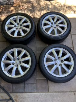 Set of Lexus 18in wheels 5x120 Bolt pattern Tires 235/50r18 Fit LS460 LS600h LS500 LC500