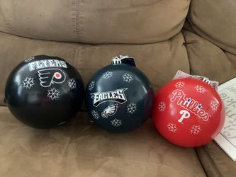 New with Tags Jumbo Philadelphia Sports Ornaments