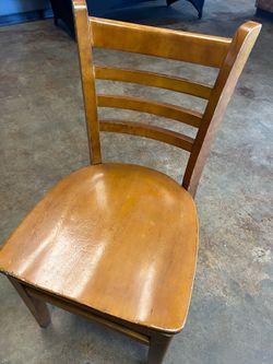 Brown wooden chairs