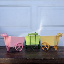 Easter Baskets Party Wood Wagon Centerpieces for Events FOR SALE
