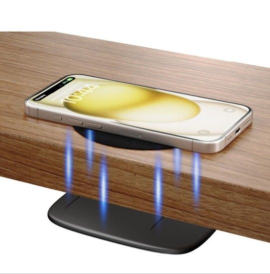 Invisible Wireless Charger - 40MM(1.57") Under Desk Wireless Phone Charger - Hidden Charging Station