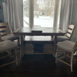 Rustic Farmhouse Counter-Height Dining Table Set