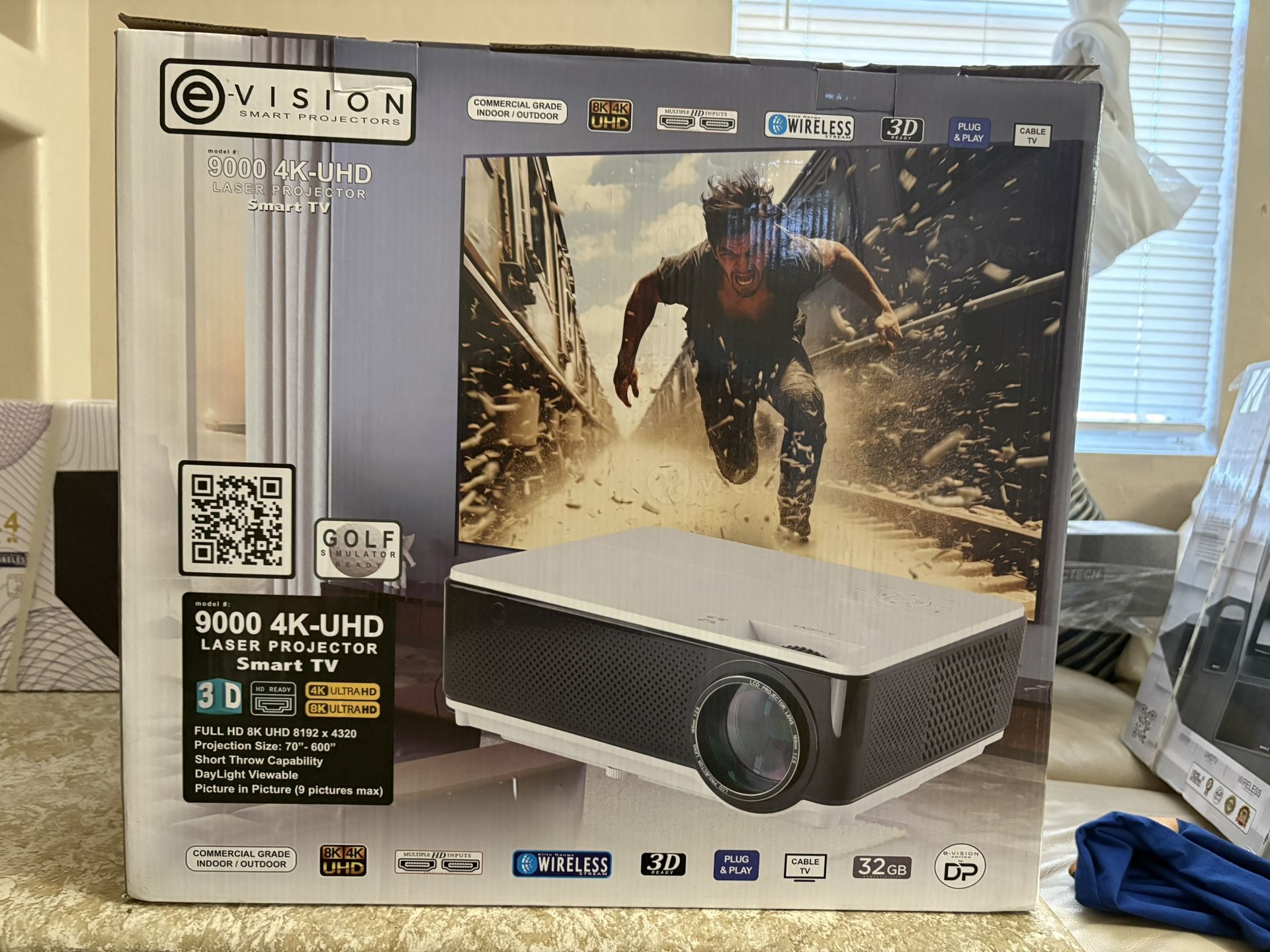 Home Projector MSRP $8999. A 9000 4K UHD Laser Projector Smart TV