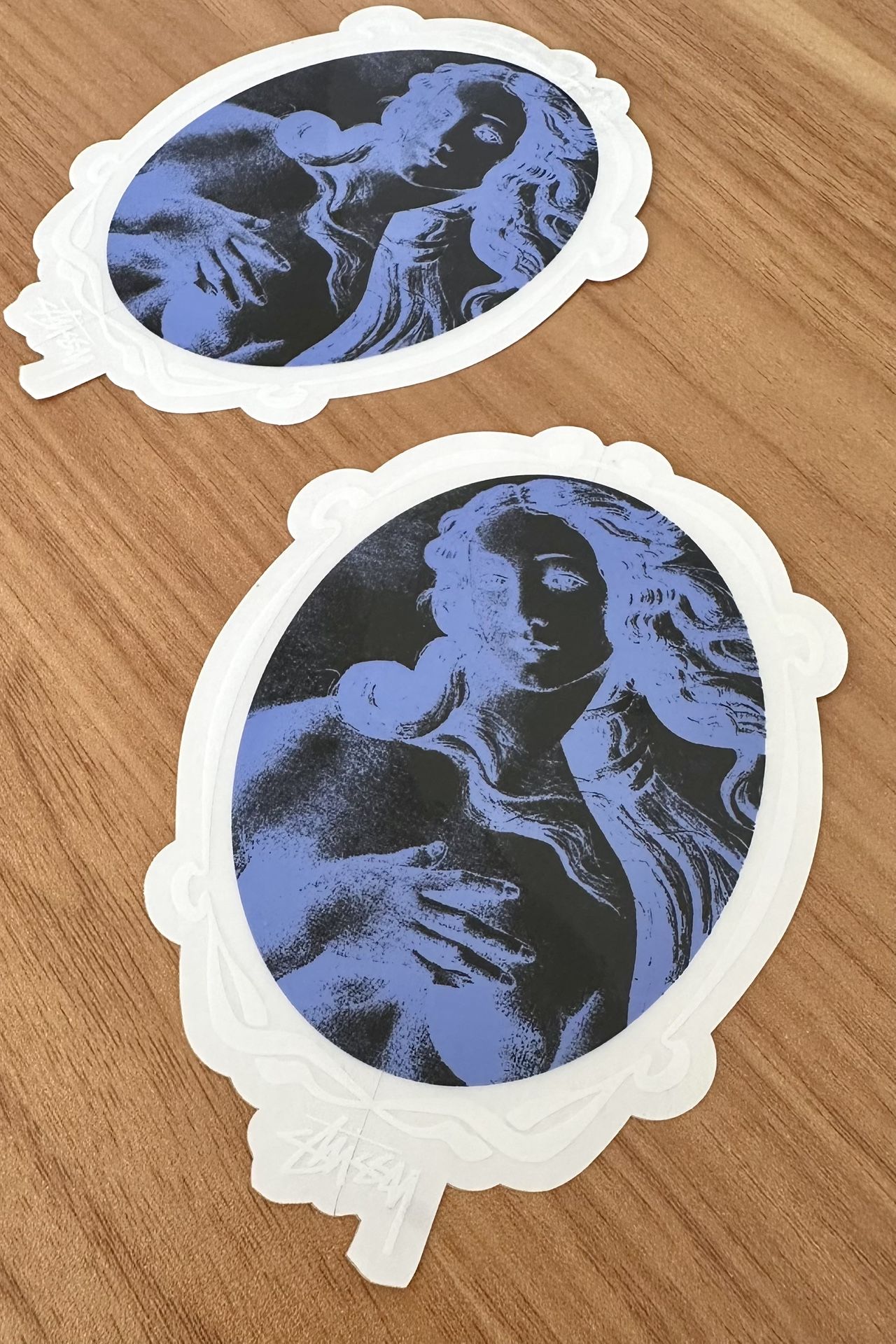 Stussy Venus Oval Sticker Black