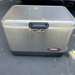 Coleman Steel cooler with locking lid