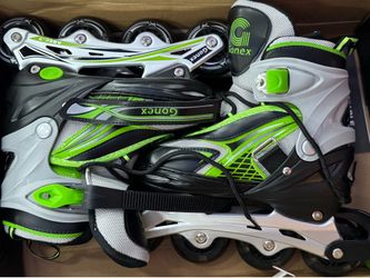 Never Used kids roller blades size M (1-4) Adjustable