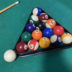 7ft Pool Table Includes Balls ,1 Stick,chalk,and Triangle Available For Pick Up Asap First Come First Serve