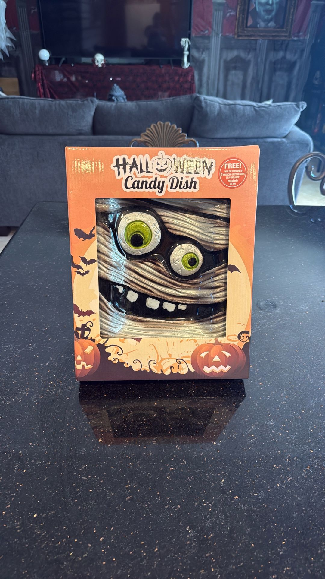 Halloween Glass Candy Dish