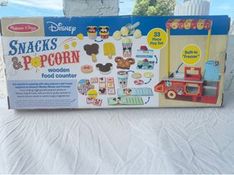 Disney Snacks & Popcorn Wooden Play Food Counter