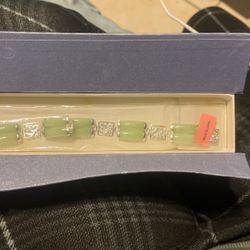 Brand New Silver And Jade Bracelet 