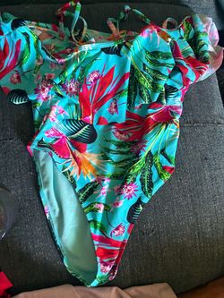 Tropical Print One-Piece Swimsuit