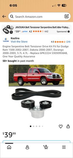 Engine serpentine belt tensioner for Dodge Ram Durango Dakota