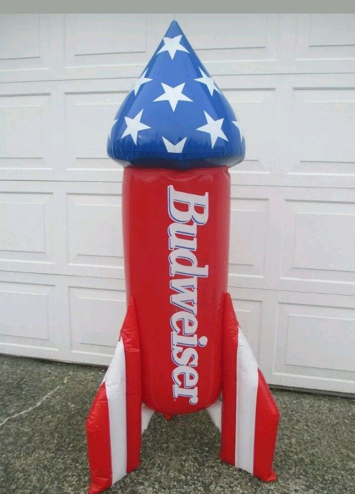 Giant Budweiser Inflatable Rocket 4th of July Party Decor