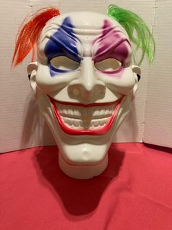 White Plastic Clown Villain Mask