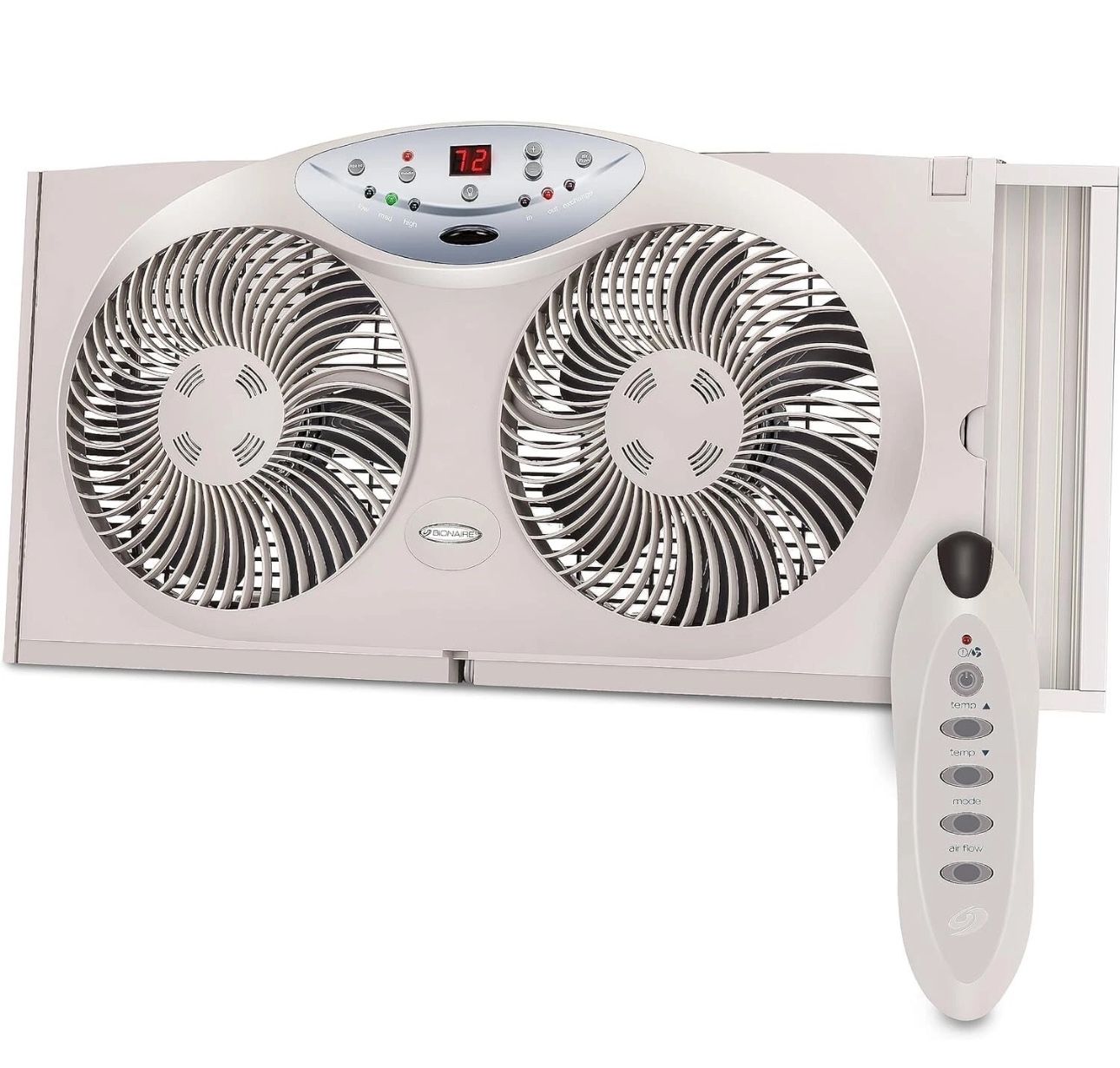 Bionaire Programmable Window Fan - 3 Speed with Remote Control & LED Display