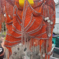 New Bellydance Top And Scarf Costume