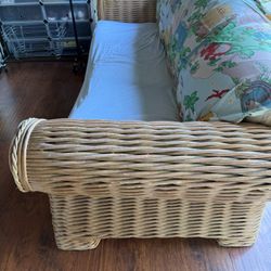 vintage rattan sleeper sofa