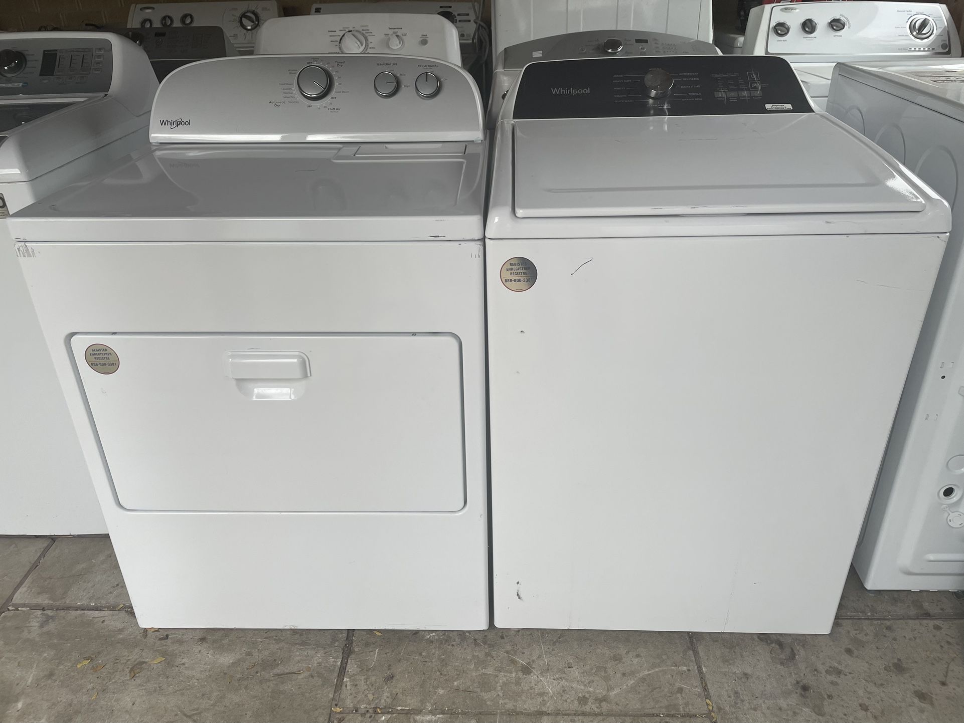 Whirlpool Washer And Electric Dryer Set (Free Delivery Installation Warranty)