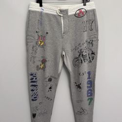 Polo Ralph Lauren Mens Oxford Club 2 Jogger Sweatpants Gray M