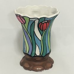 Tulip Vase Table Light Matte Transfar International Corp Spring Colorful Ceramic