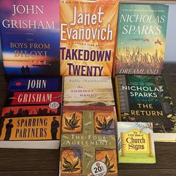 8 BOOKS. Hard And Soft Covers. 