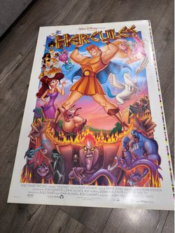 Vintage Disney Hercules movie poster