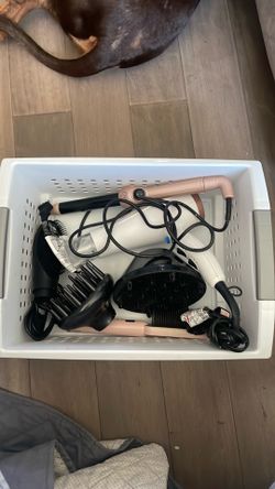 Hair blow dryer, hair straightener, attachments