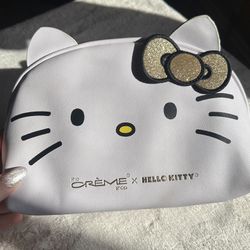 Hello Kitty Gold Bow Make Up Bag 