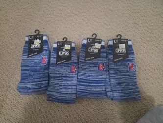 LA Clippers Dress Socks 4-Pack Size Large
