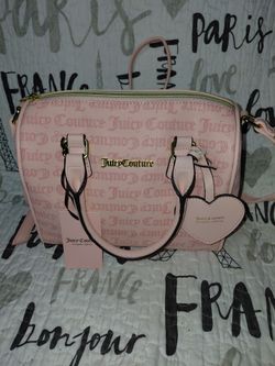 New Juicy Couture Pink Logo Monogram Mini Satchel Handbag With Tags