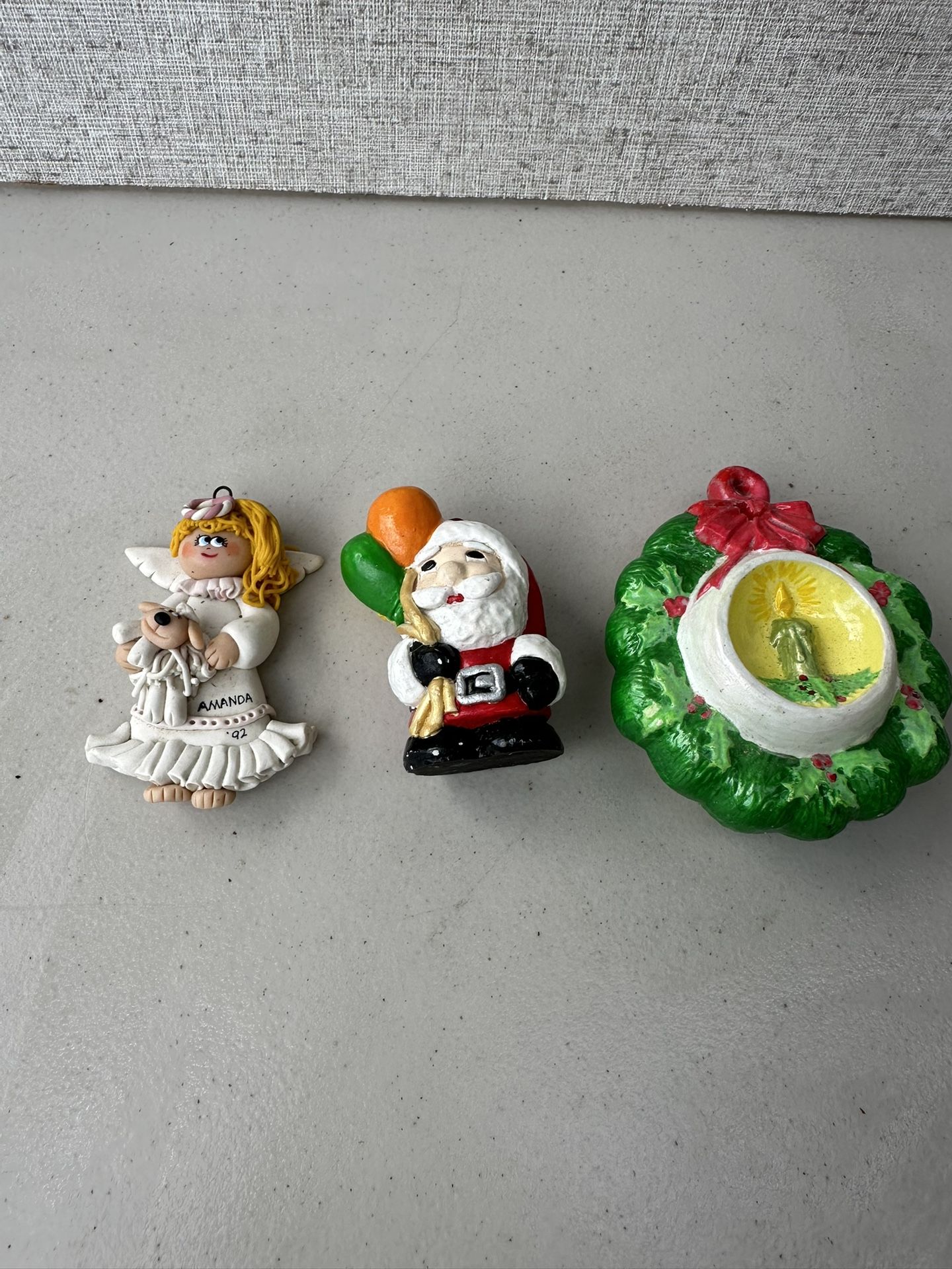 vintage christmas ornaments lot Of 3