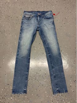 True Religion Section Skinny Jeans Mens 32x32 Blue Light Wash Slim Stretch Denim