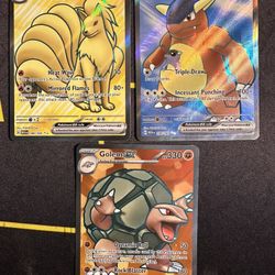 Pokémon 151 Ninetales Ex Kangaskhan ex & Golem ex for Sale in Whittier, CA  - OfferUp