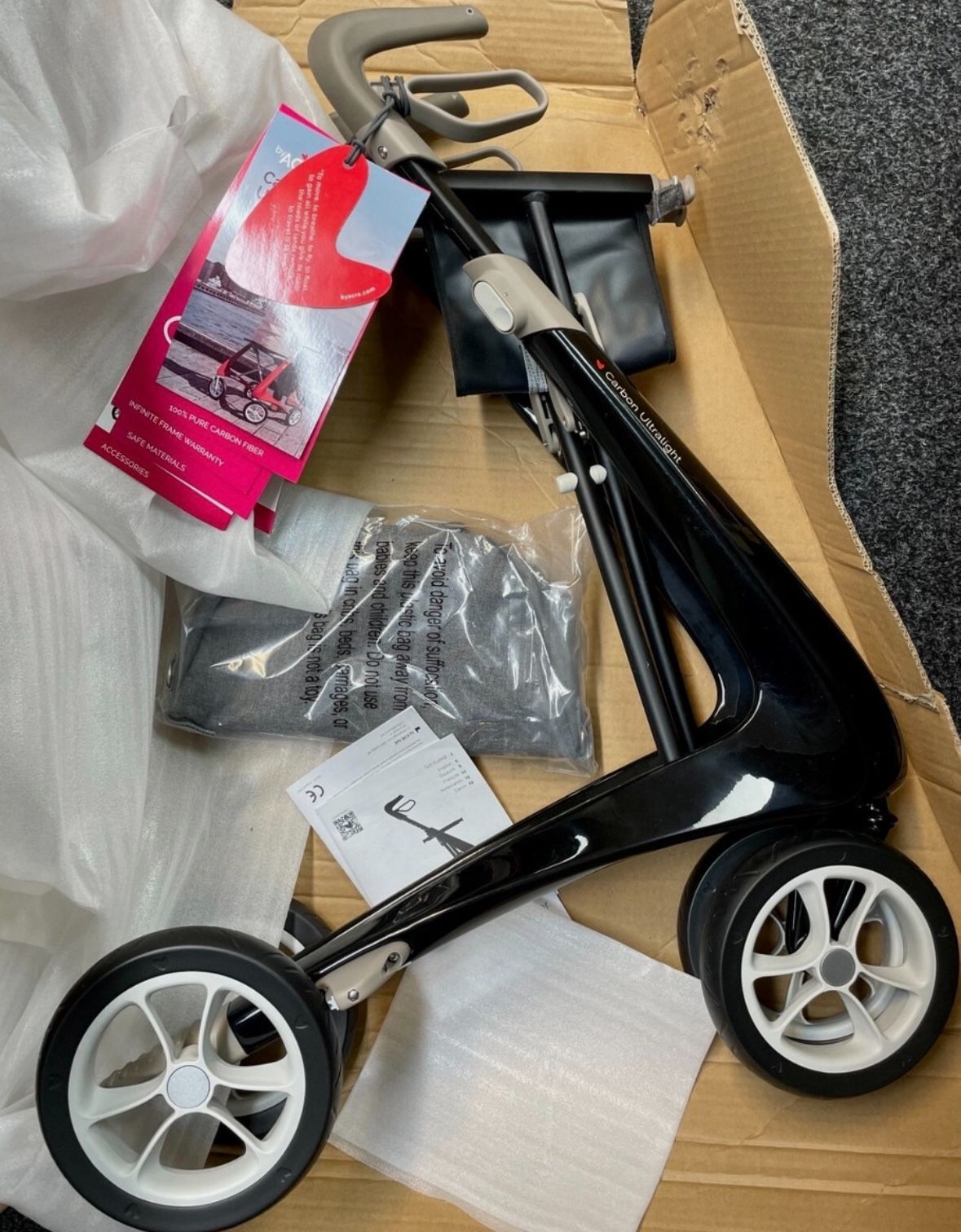 New ByAcre Rollator Walker Carbon fiber