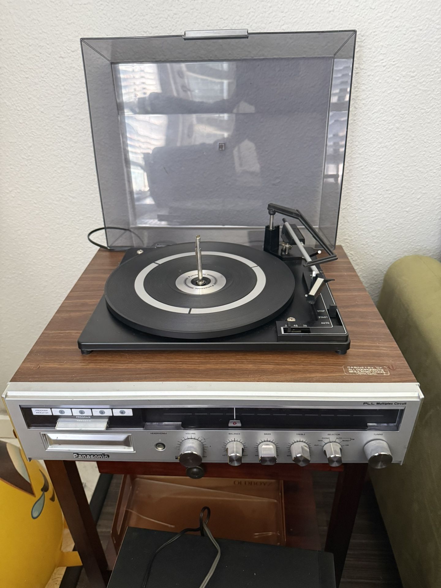 Vintage Panasonic Record Player And Tape Deck Speakers Included- $130