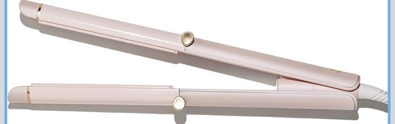 T3 Curling Straightener 2-in-1 Hair Straightener and Curler, Ceramic Flat Iron & Curling Iron Styling Tool with Curved Plates for Straightening, Curls