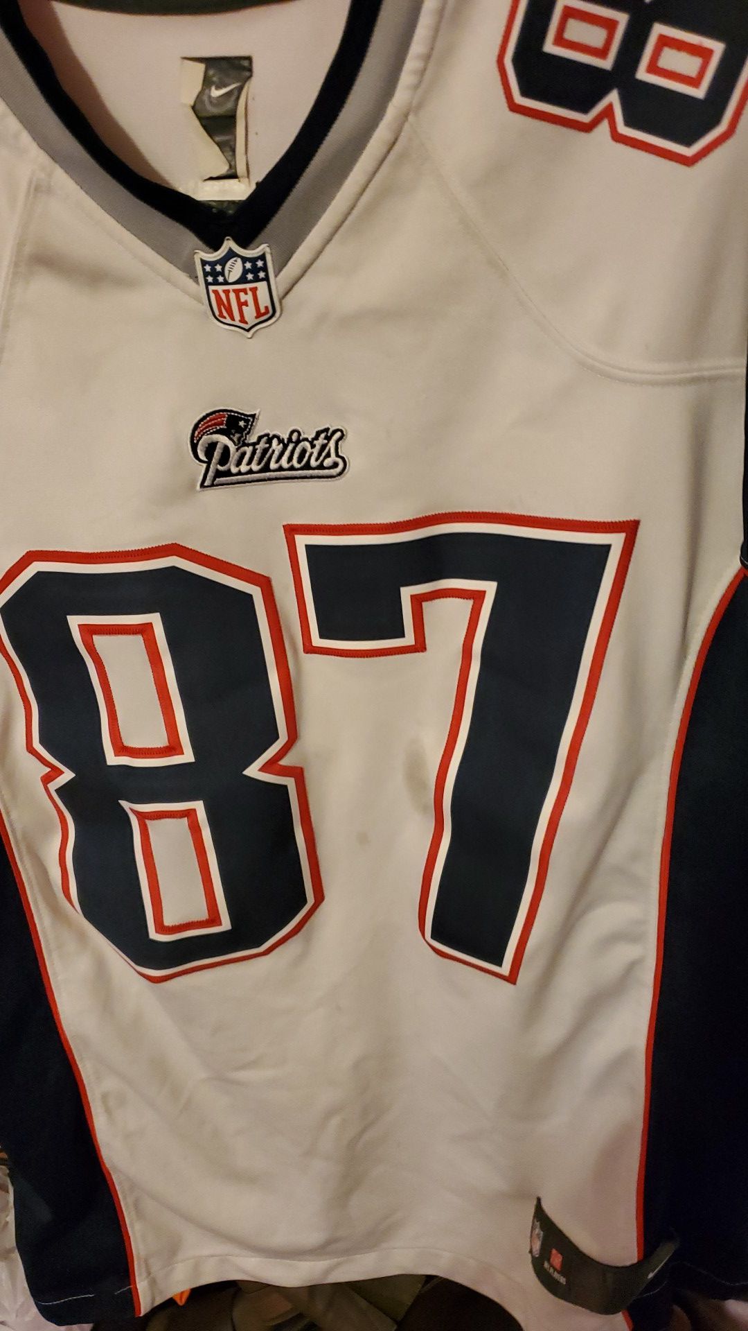 New England PATRIOTS ROB GRONKOWSKI size Large nike jersey for $30