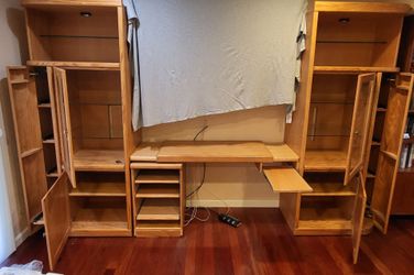 Double Cabinet with Desk and DVD holder