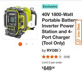 40v Ryobi Power Station